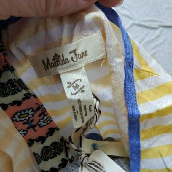 Matilda Jane Adventure Begins On My Mind Top Women's MEDIUM NWT - Picture 9 of 12